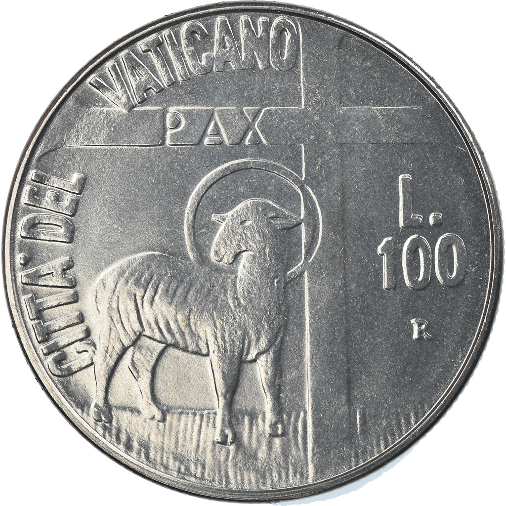 Moeda, CIDADE DO VATICANO, John Paul II, 100 Lire, 1984, Roma, MS(65-70), Aço