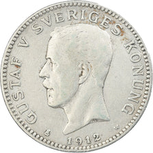 Coin, Sweden, Gustaf V, Krona, 1912, VF(30-35), Silver, KM:786.1