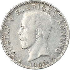 Coin, Sweden, Gustaf V, Krona, 1939, VF(30-35), Silver, KM:786.2