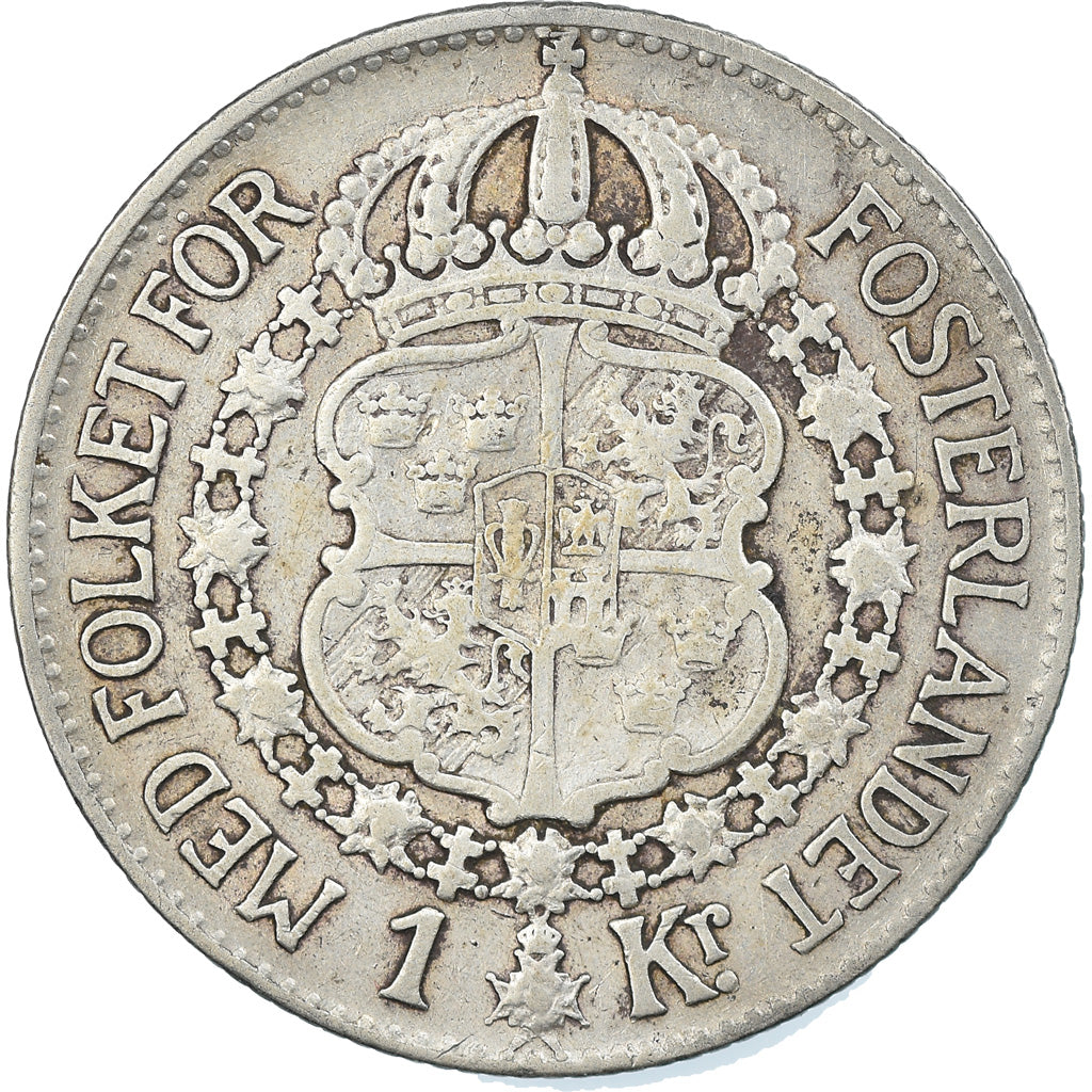 Coin, Sweden, Gustaf V, Krona, 1931, VF(30-35), Silver, KM:786.2