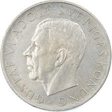 Coin, Sweden, Gustaf VI, 5 Kronor, 1952, MS(63), Silver, KM:828
