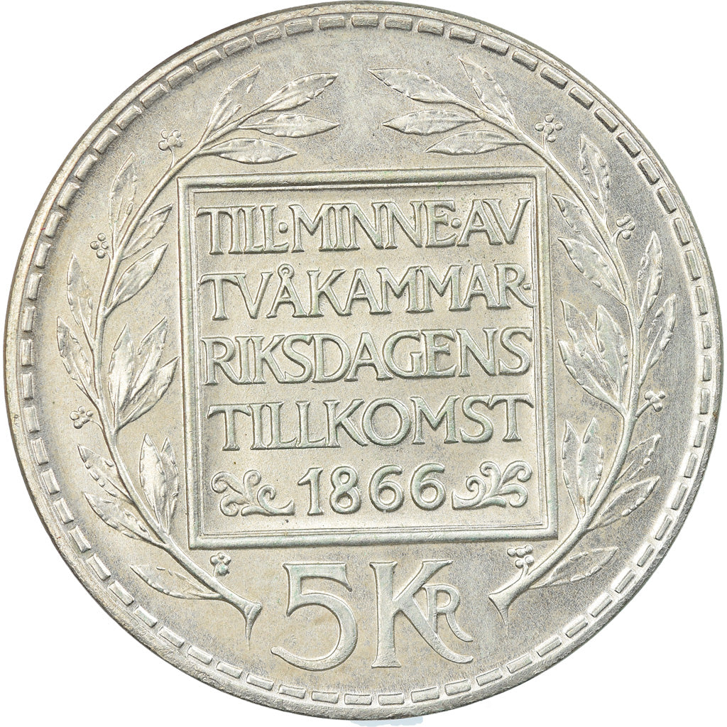Coin, Sweden, Gustaf VI, 5 Kronor, 1966, MS(63), Silver, KM:839
