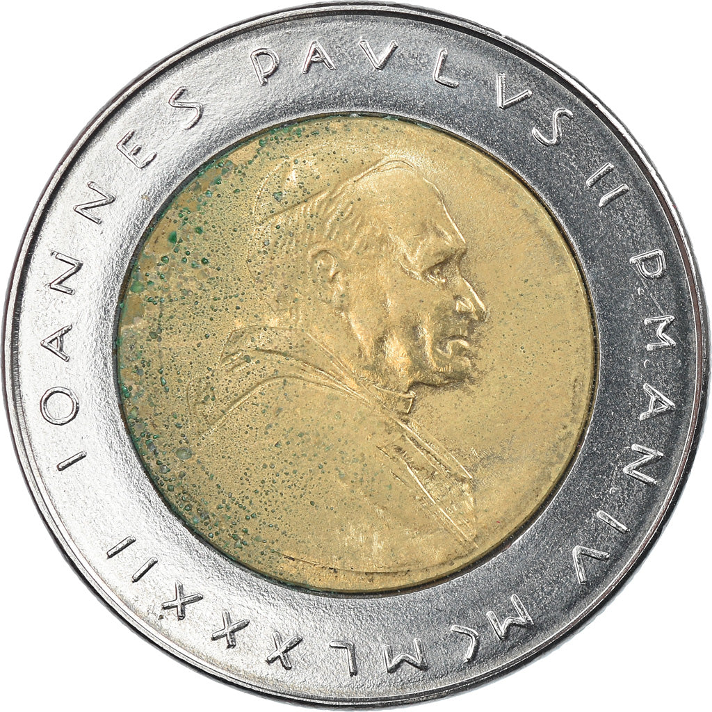 Coin, VATICAN CITY, John Paul II, 500 Lire, 1982, Roma, MS(64), Bi-Metallic
