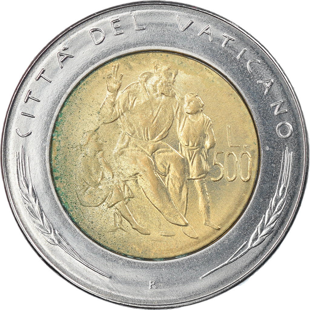 Coin, VATICAN CITY, John Paul II, 500 Lire, 1982, Roma, MS(64), Bi-Metallic