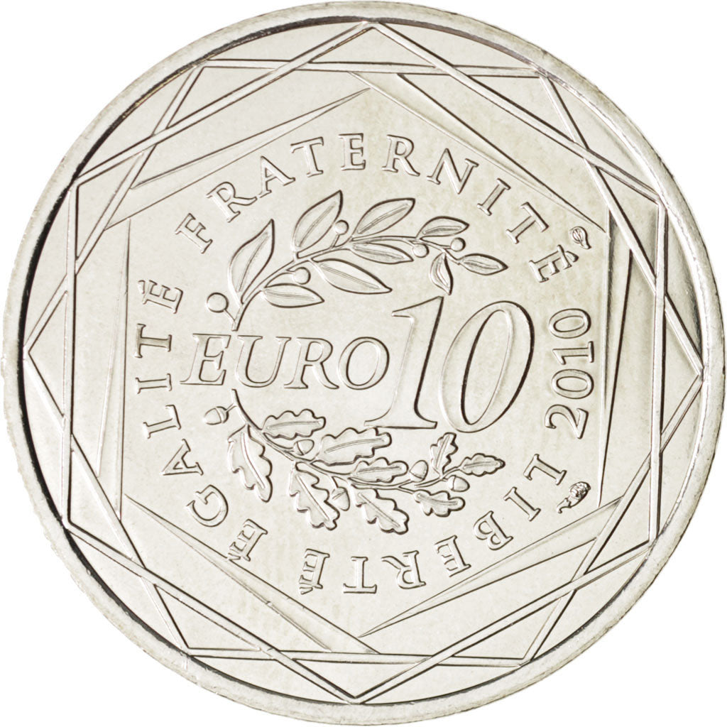 FRANCE, 10 Euro, 2010, Paris, KM #1660, MS(63), Silver, 29, 10.00