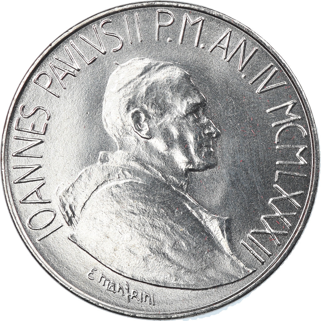 Coin, VATICAN CITY, John Paul II, 100 Lire, 1982, Roma, MS(65-70), Stainless