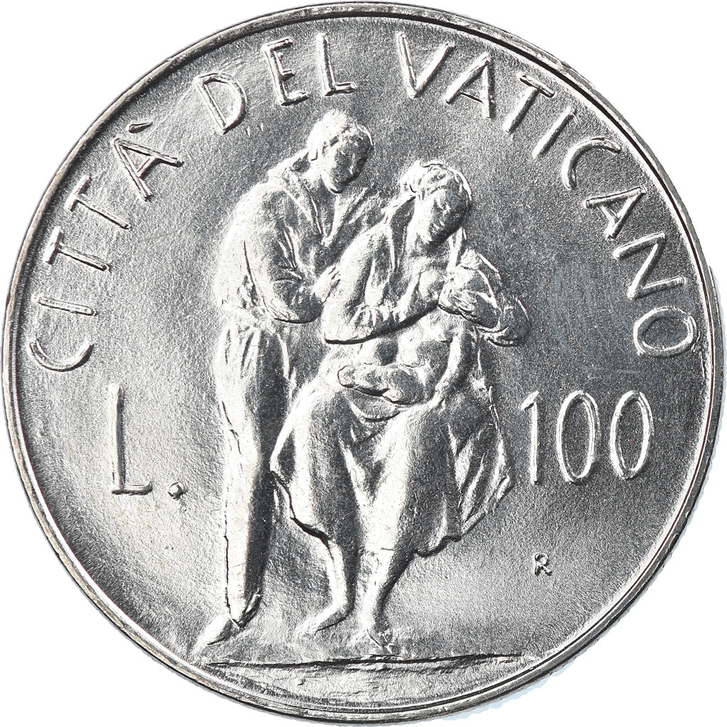 Coin, VATICAN CITY, John Paul II, 100 Lire, 1982, Roma, MS(65-70), Stainless