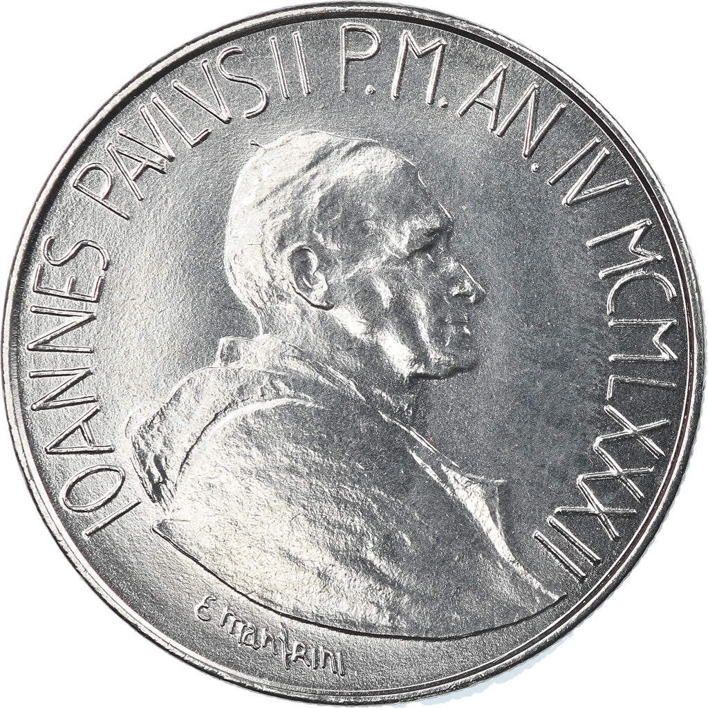 Coin, VATICAN CITY, John Paul II, 100 Lire, 1982, Roma, MS(65-70), Stainless