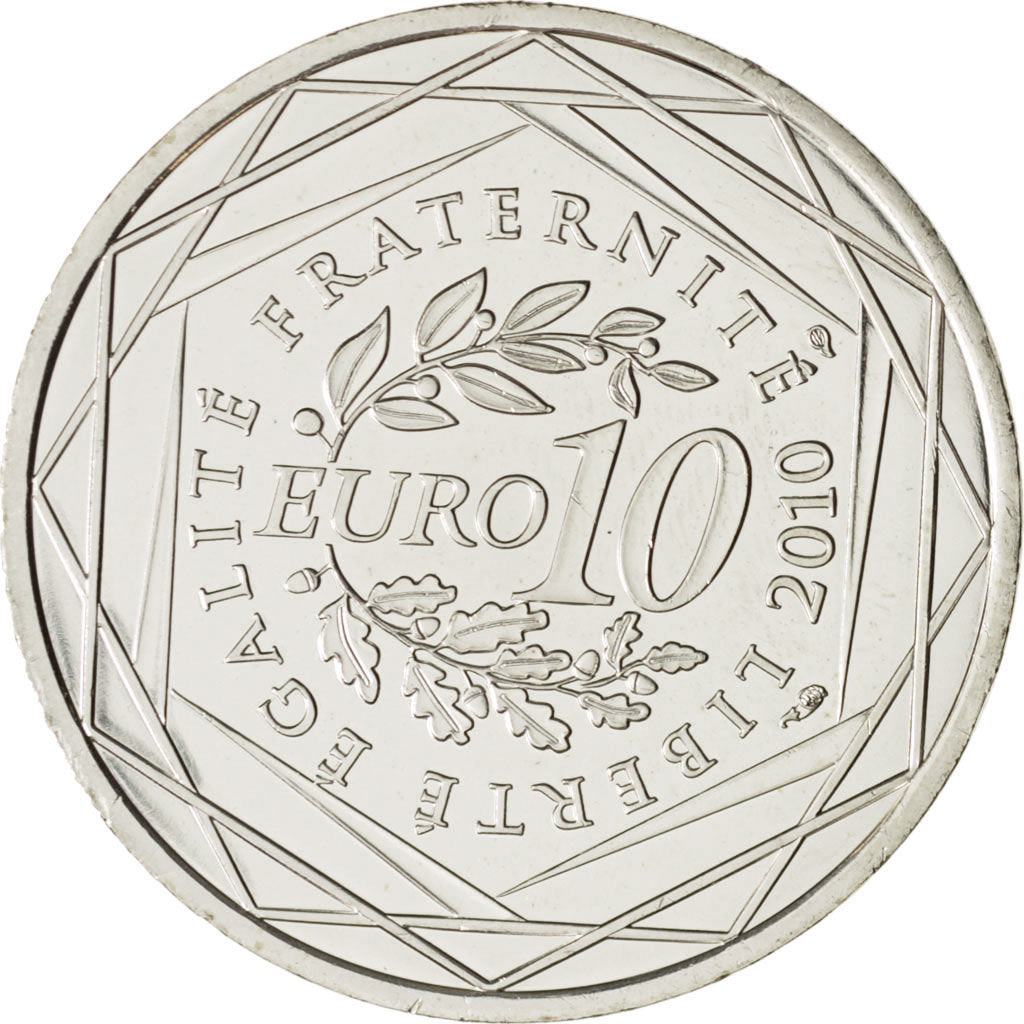 Coin, France, 10 Euro, 2010, MS(63), Silver, KM:1661