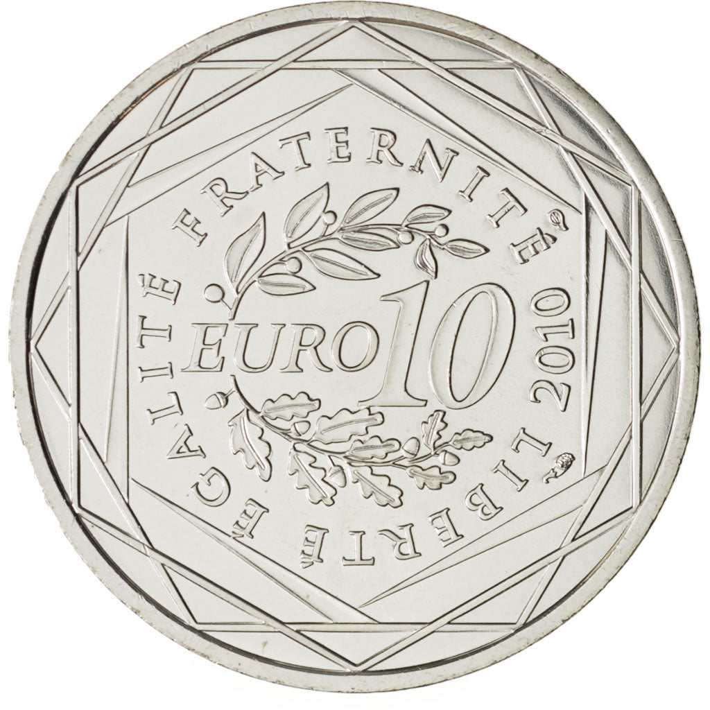 FRANCE, 10 Euro, 2010, Paris, KM #1667, MS(63), Silver, 29, 10.00