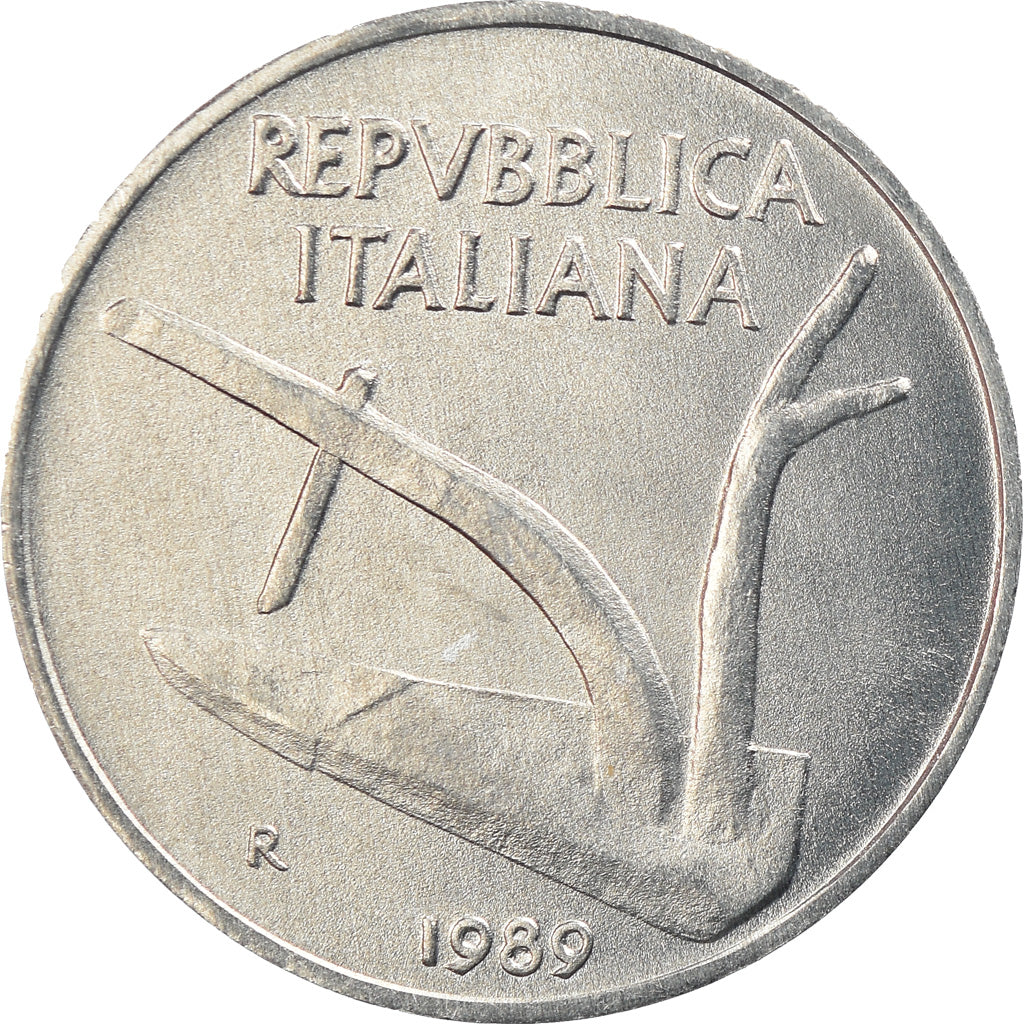 Moneta, Włochy, 10 Lire, 1989, Rome, MS(65-70), Aluminium, KM:93