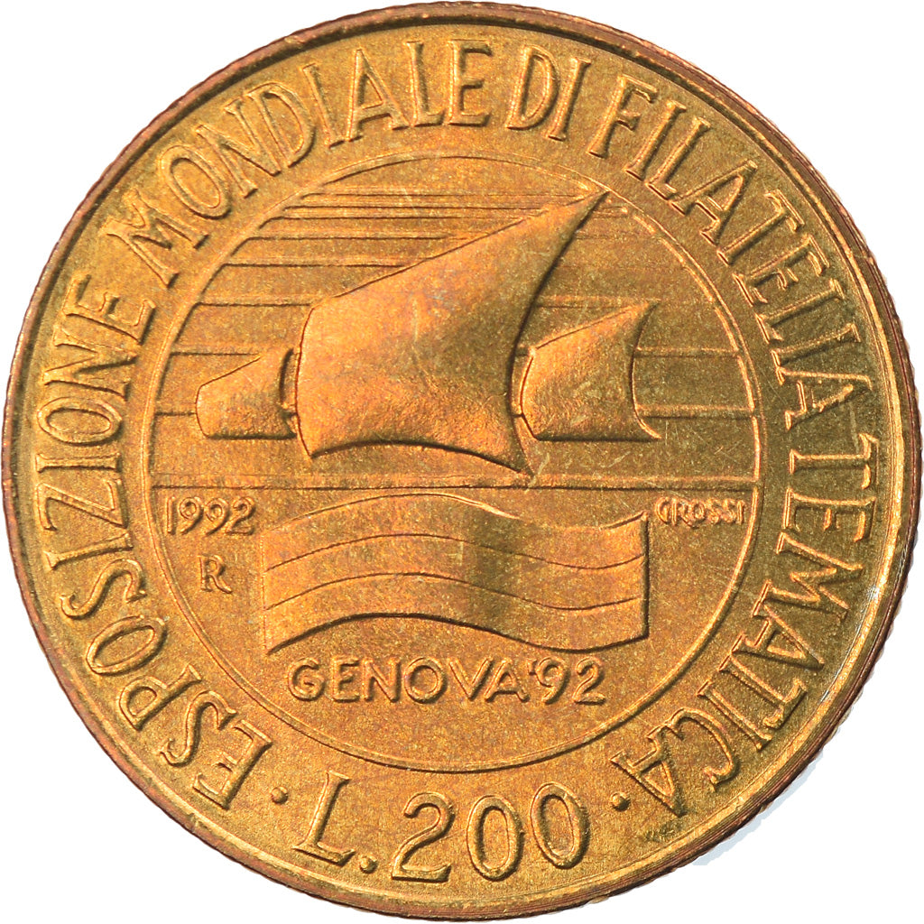 Munten, Italië, 200 Lire, 1992, Rome, FDC, Aluminum-Bronze, KM:151