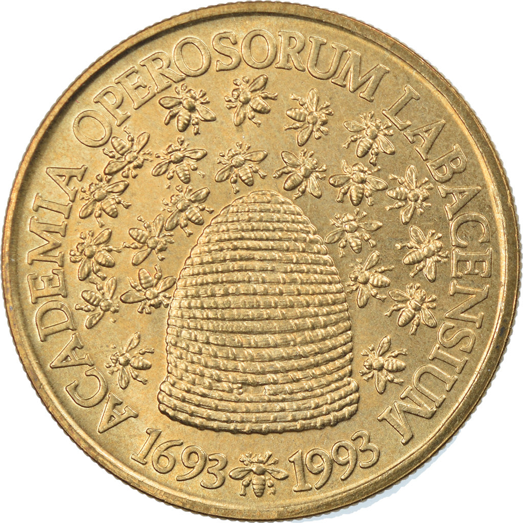 Coin, Slovenia, 5 Tolarjev, 1993, MS(65-70), Nickel-brass, KM:12