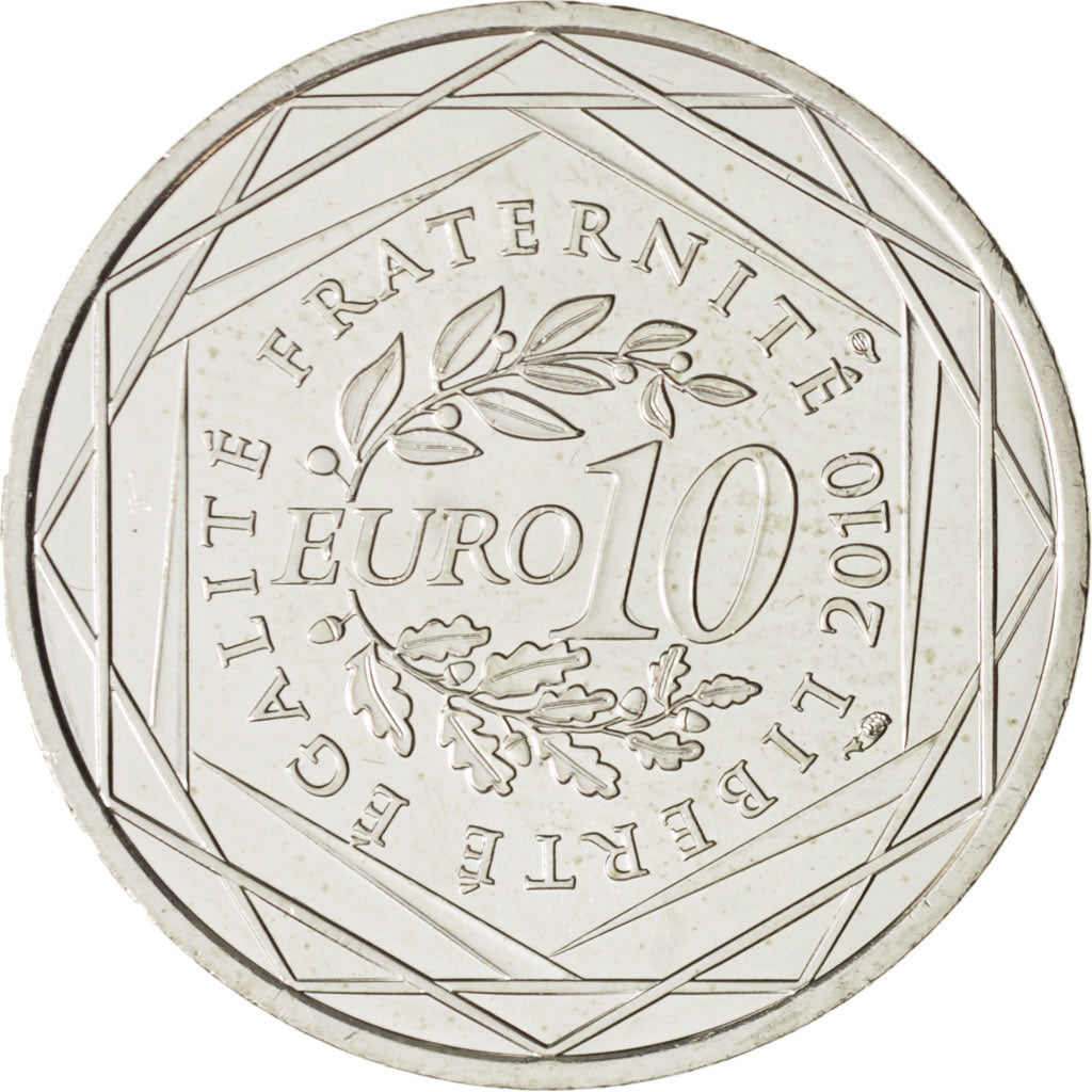 FRANCE, 10 Euro, 2010, Paris, KM #1655, MS(63), Silver, 29, 10.00