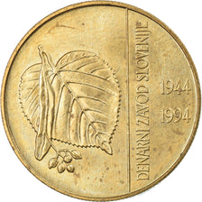 Coin, Slovenia, 5 Tolarjev, 1994, MS(64), Nickel-brass, KM:15