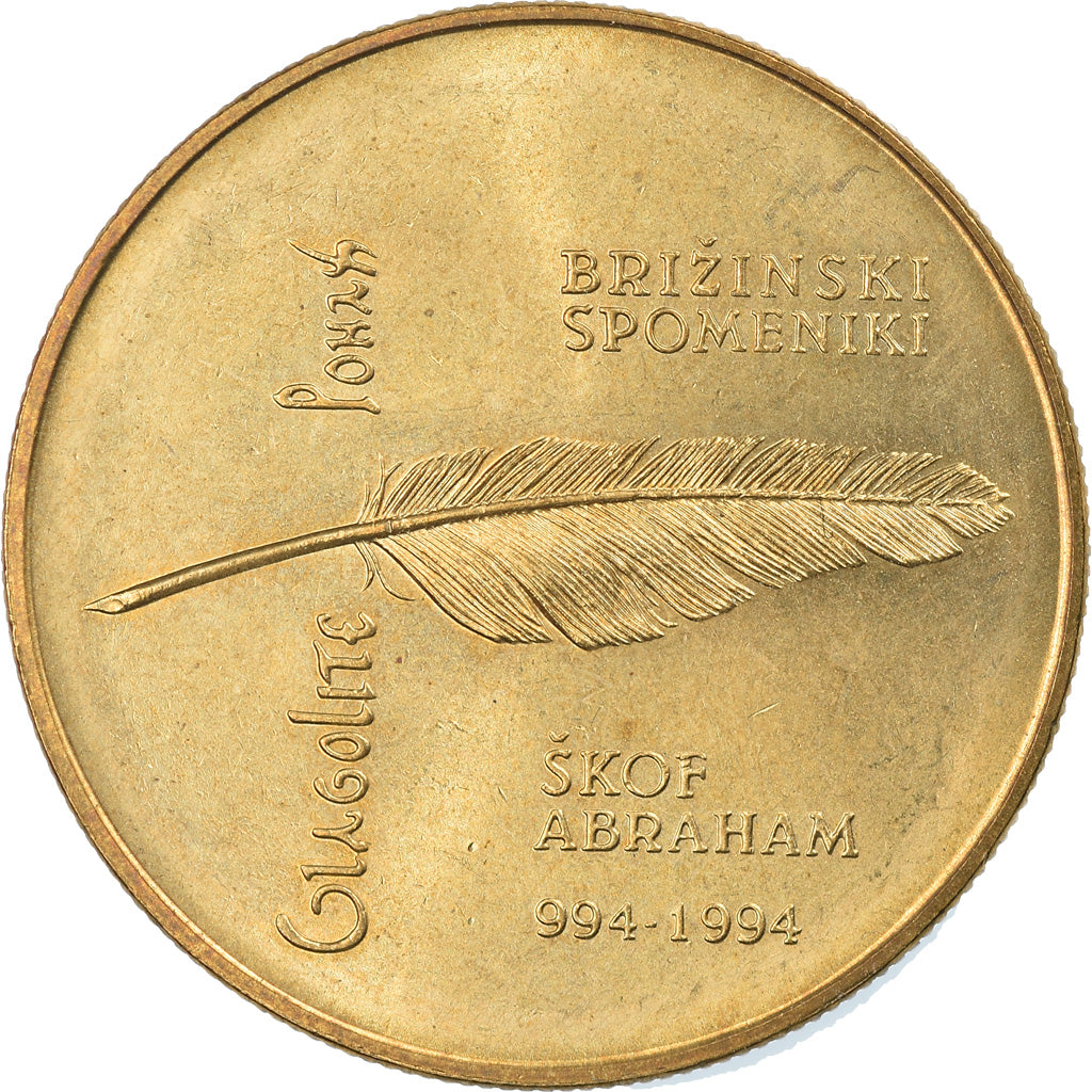 Coin, Slovenia, 5 Tolarjev, 1994, MS(65-70), Nickel-brass, KM:16