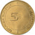 Moneta, Słowenia, 5 Tolarjev, 1995, MS(65-70), Mosiądz niklowy, KM:21