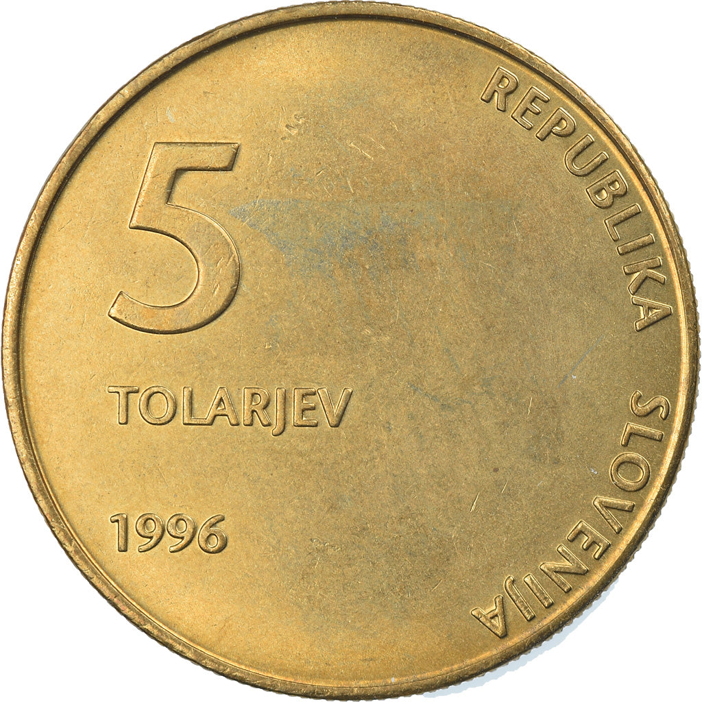 Monnaie, Slovénie, 5 Tolarjev, 1996, FDC, Nickel-brass, KM:32