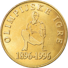 Coin, Slovenia, 5 Tolarjev, 1996, MS(64), Nickel-brass, KM:33