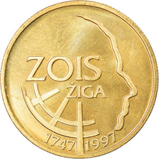 Coin, Slovenia, 5 Tolarjev, 1997, MS(65-70), Nickel-brass, KM:38