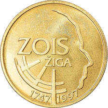 Coin, Slovenia, 5 Tolarjev, 1997, MS(65-70), Nickel-brass, KM:38