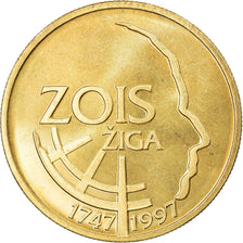 Coin, Slovenia, 5 Tolarjev, 1997, MS(64), Nickel-brass, KM:38