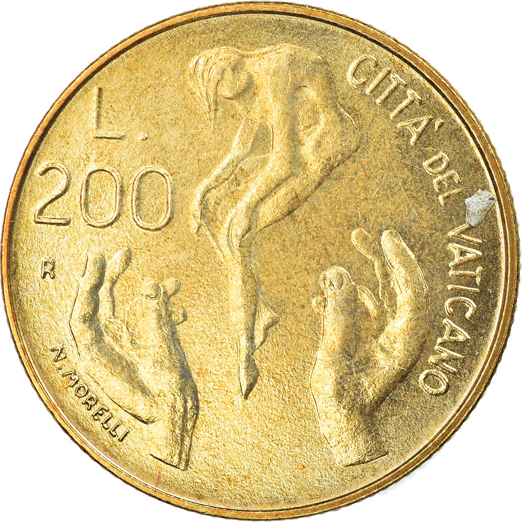 Moneda, CIUDAD DEL VATICANO, John Paul II, 200 Lire, 1983, Roma, SC+, Aluminio -