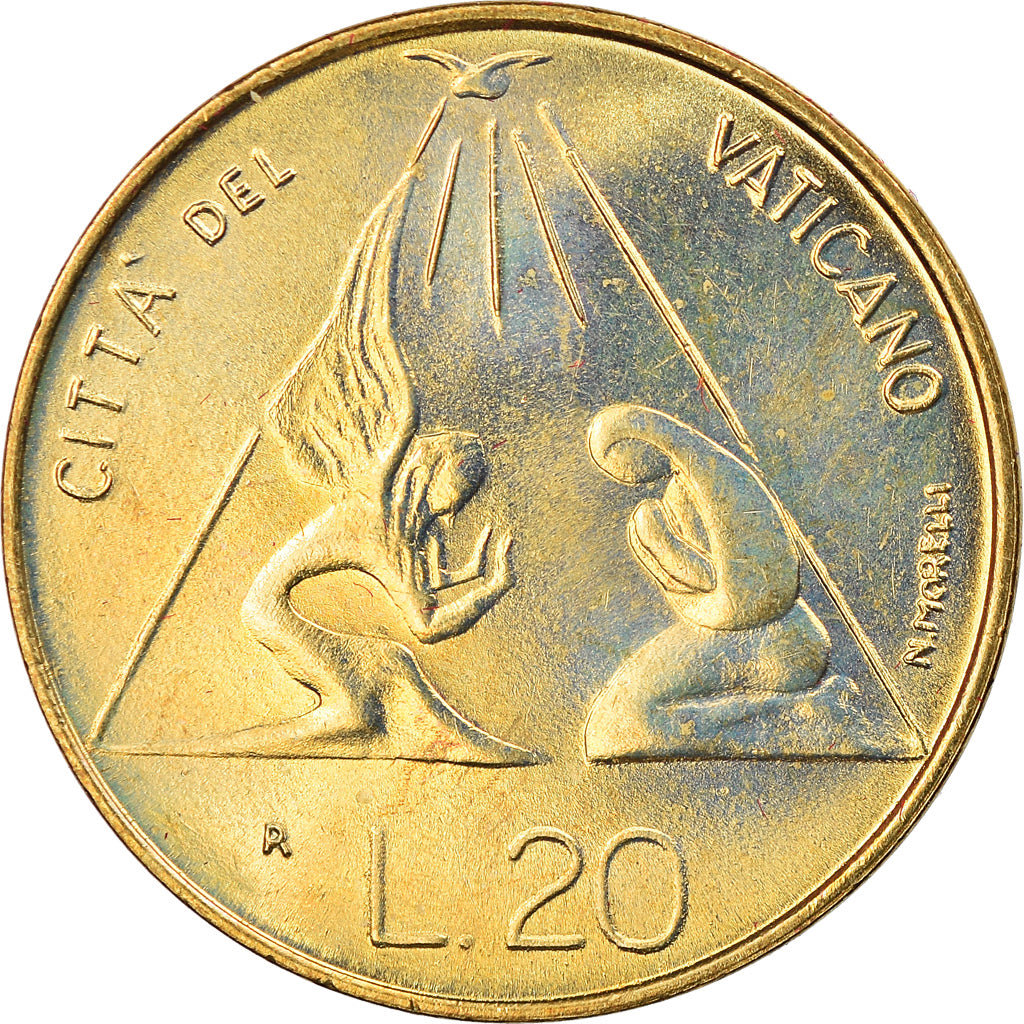 Coin, VATICAN CITY, John Paul II, 20 Lire, 1983, Roma, MS(64), Aluminum-Bronze