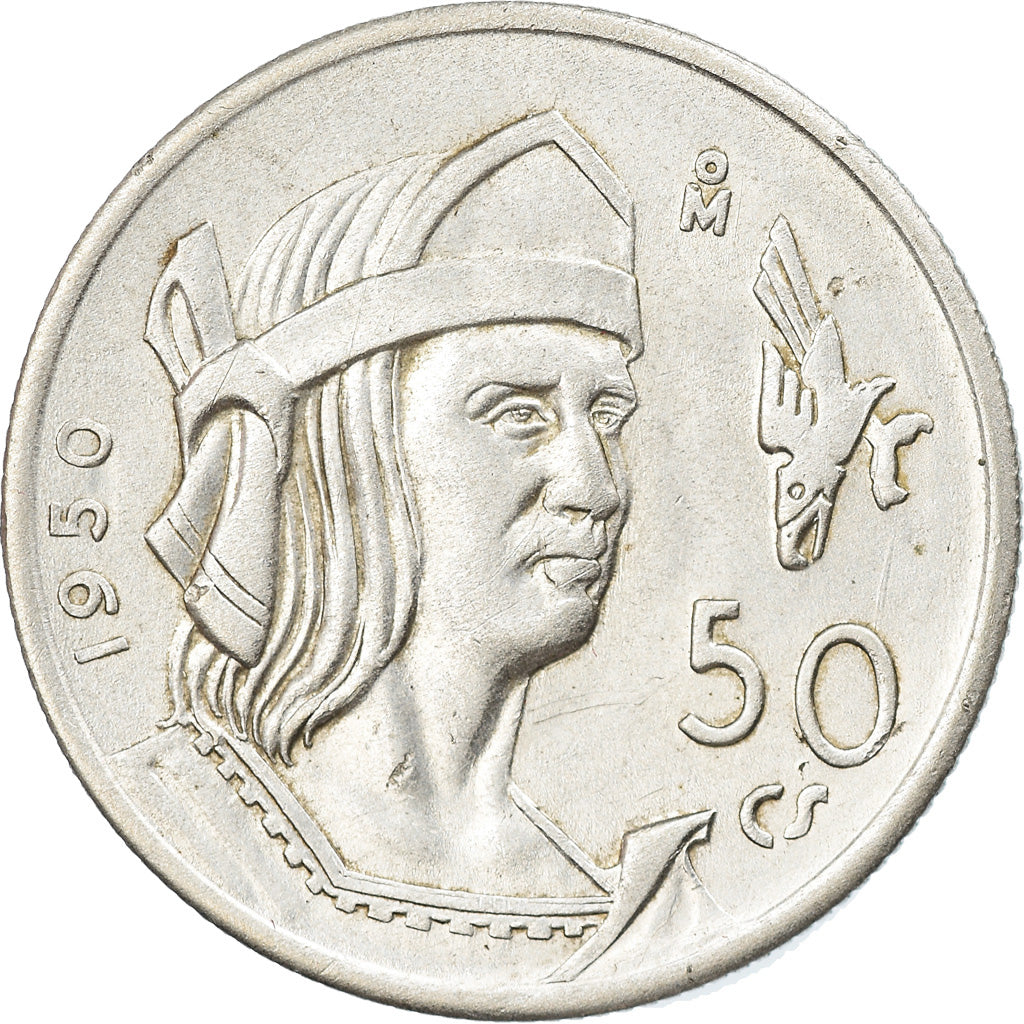 Moeda, México, 50 Centavos, 1950, Mexico City, AU(55-58), Prata, KM:449