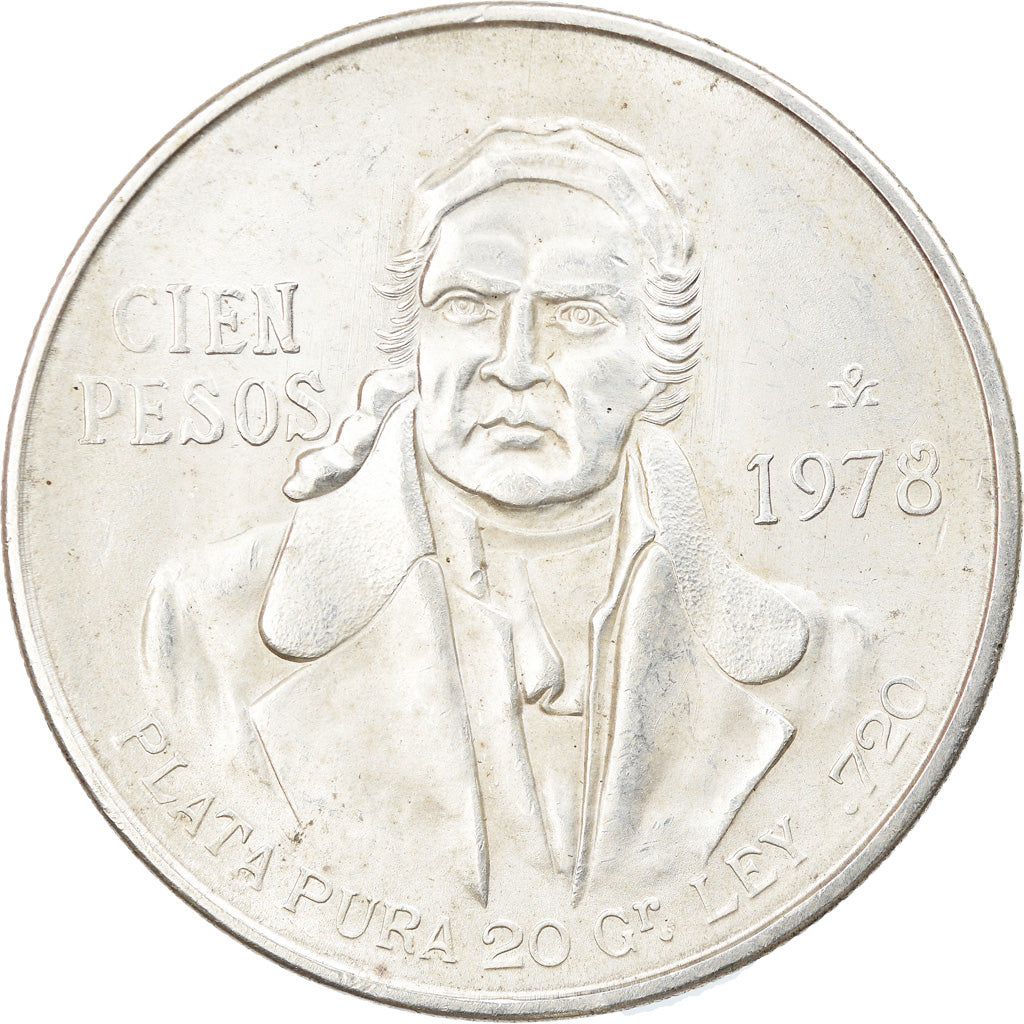 Coin, Mexico, 100 Pesos, 1978, Mexico City, MS(60-62), Silver, KM:483.2