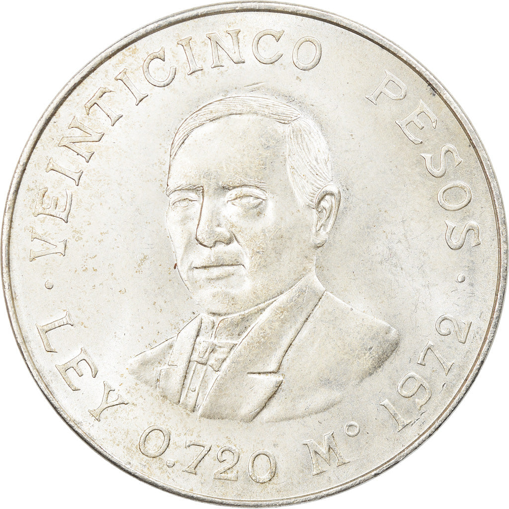 Coin, Mexico, 25 Pesos, 1972, Mexico City, MS(63), Silver, KM:480