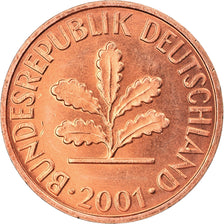 Coin, GERMANY - FEDERAL REPUBLIC, Pfennig, 2001, Karlsruhe, MS(65-70), Copper