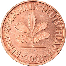 Coin, GERMANY - FEDERAL REPUBLIC, Pfennig, 2001, Stuttgart, MS(65-70), Copper