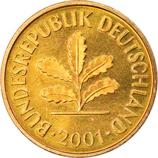 Coin, GERMANY - FEDERAL REPUBLIC, 5 Pfennig, 2001, Stuttgart, MS(65-70), Brass