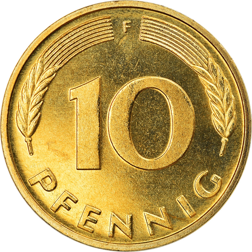 Coin, GERMANY - FEDERAL REPUBLIC, 10 Pfennig, 2001, Stuttgart, MS(65-70), Brass