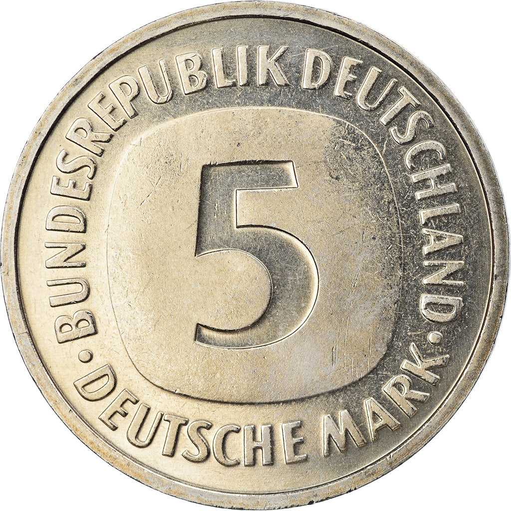 Moneta, Niemcy - RFN, 5 Mark, 2001, Stuttgart, MS(65-70), Miedź-Nikiel