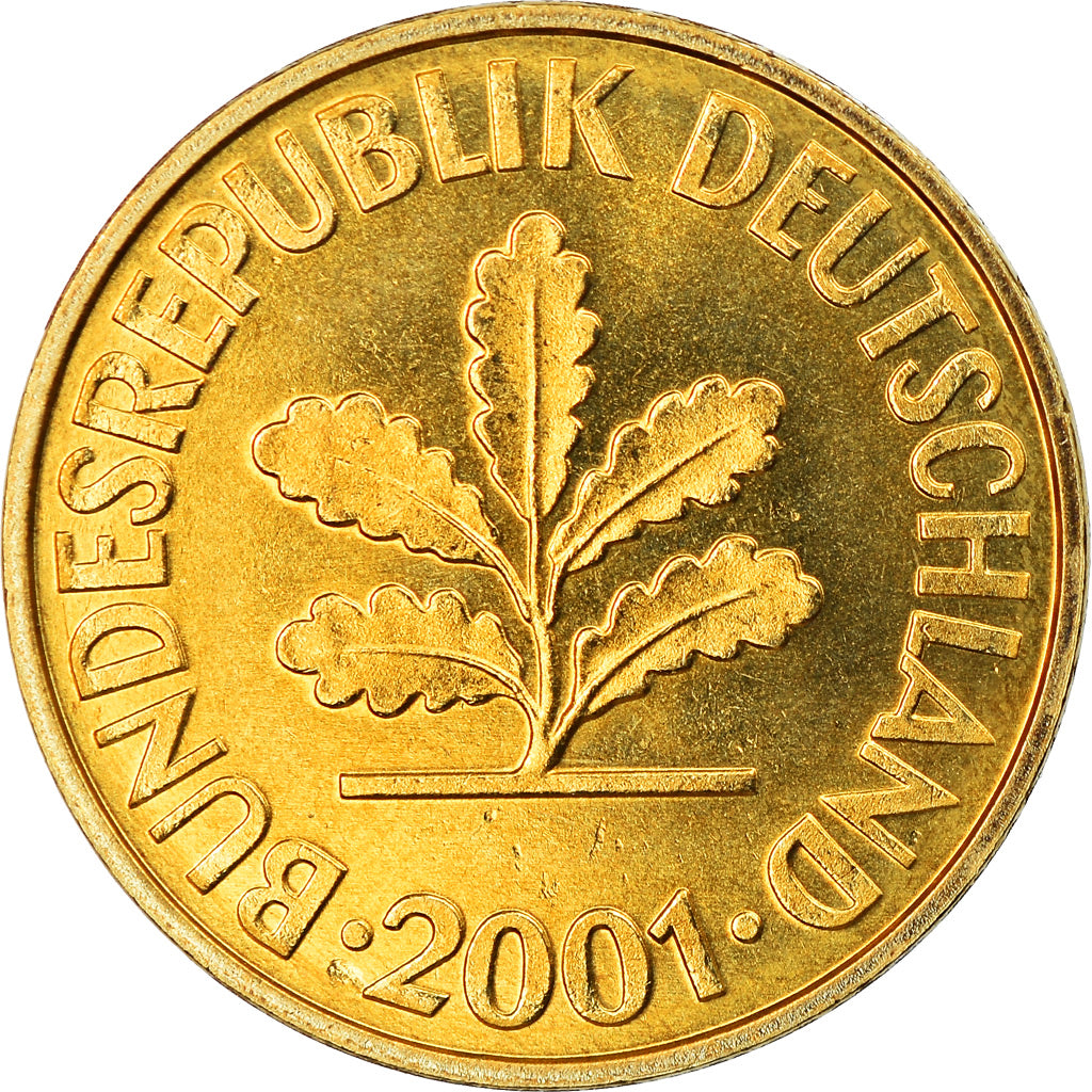 Monnaie, République fédérale allemande, 10 Pfennig, 2001, Karlsruhe, FDC