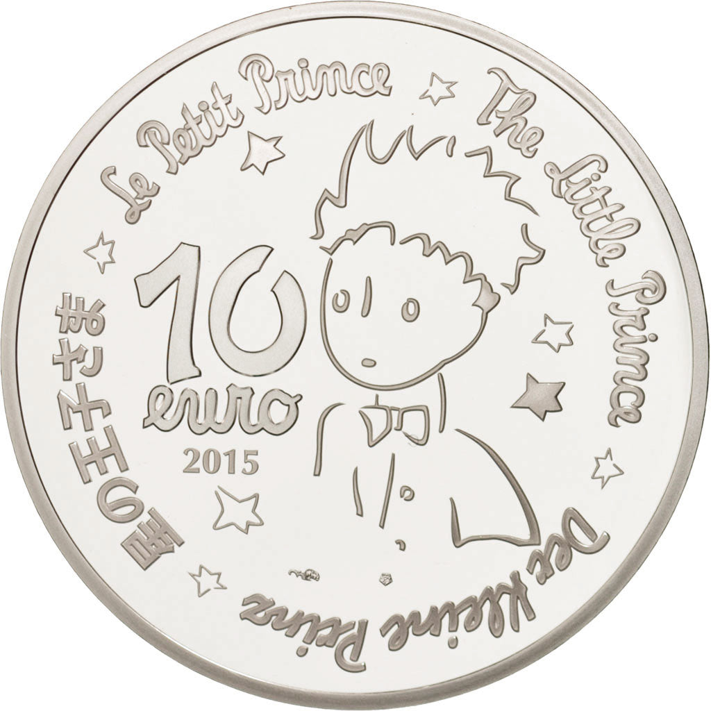 Coin, France, Monnaie de Paris, 10 Euro, Petit Prince - Etoiles Guides, 2015
