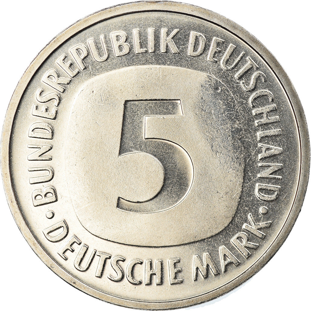 Moneta, Niemcy - RFN, 5 Mark, 2001, Karlsruhe, MS(65-70), Miedź-Nikiel