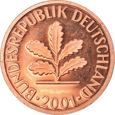 Coin, GERMANY - FEDERAL REPUBLIC, Pfennig, 2001, Munich, MS(65-70), Copper