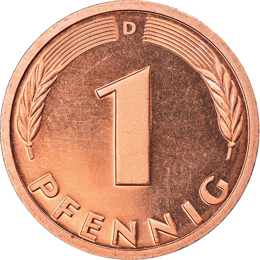 Coin, GERMANY - FEDERAL REPUBLIC, Pfennig, 2001, Munich, MS(65-70), Copper