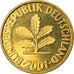 Coin, GERMANY - FEDERAL REPUBLIC, 10 Pfennig, 2001, Munich, MS(65-70), Brass