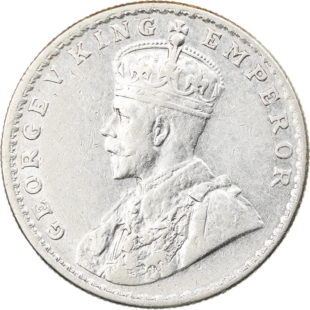 Coin, INDIA-BRITISH, George V, Rupee, 1918, AU(55-58), Silver, KM:524