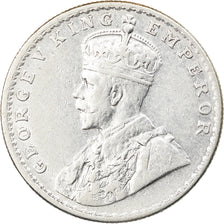 Munten, INDIA-BRITS, George V, Rupee, 1918, PR, Zilver, KM:524