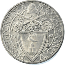 Coin, VATICAN CITY, Pius XII, 20 Centesimi, 1942, Roma, MS(65-70), Stainless