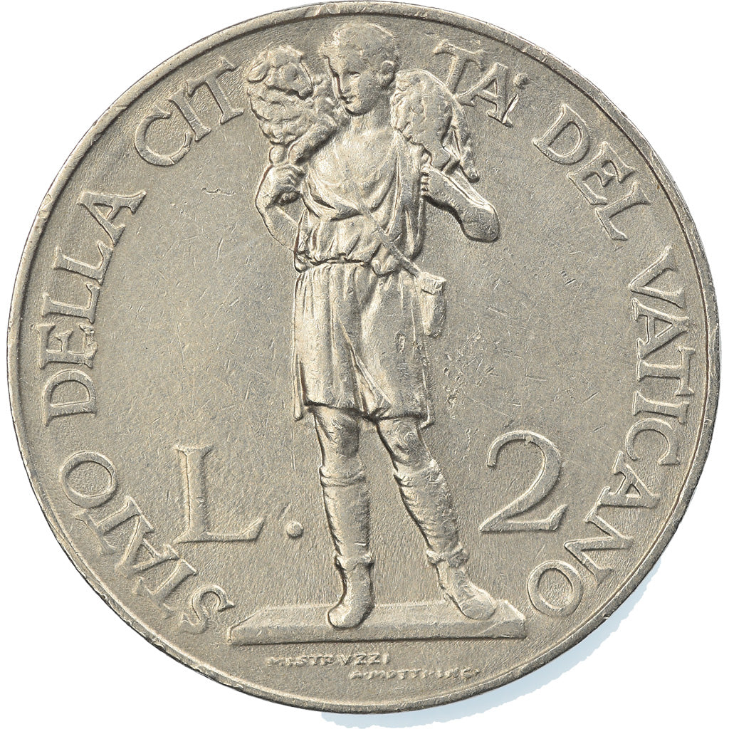 Münze, Vatikanstadt, Pius XI, 2 Lire, 1932, Roma, VZ, Nickel, KM:6