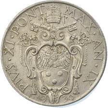 Coin, VATICAN CITY, Pius XI, Lira, 1930, Roma, EF(40-45), Nickel, KM:5