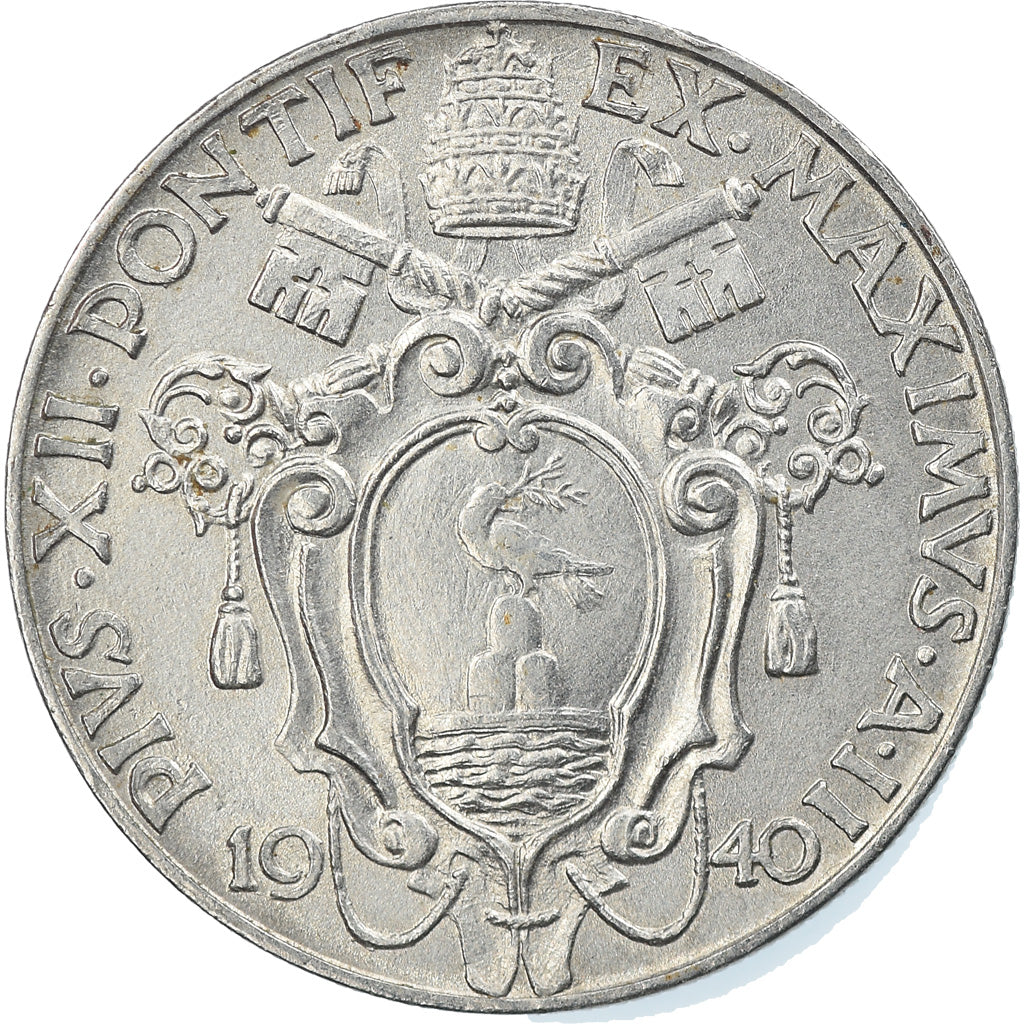 Moneta, CITTÀ DEL VATICANO, Pius XII, 20 Centesimi, 1940, Roma, SPL, Acciaio