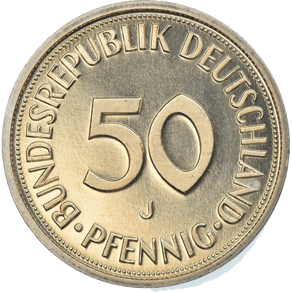 Coin, GERMANY - FEDERAL REPUBLIC, 50 Pfennig, 1998, Hambourg, MS(65-70)