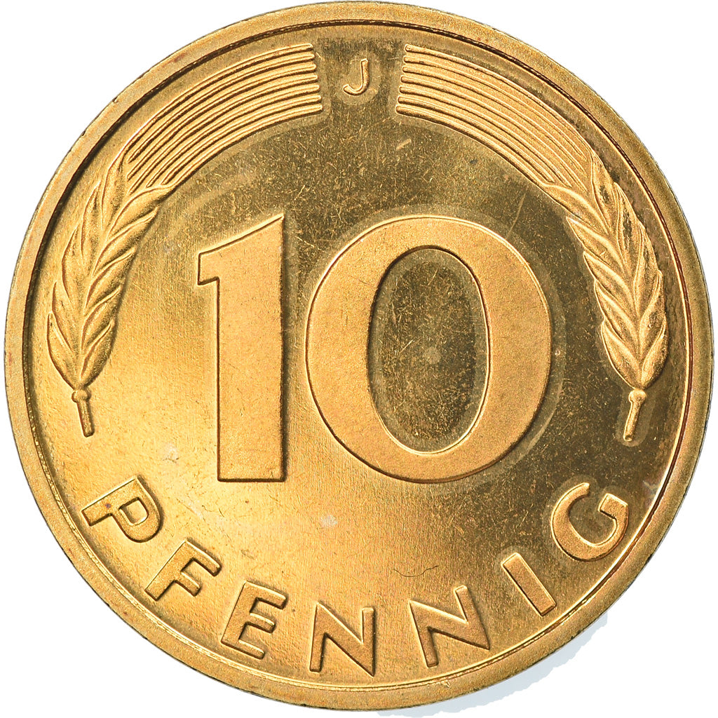 Coin, GERMANY - FEDERAL REPUBLIC, 10 Pfennig, 1998, Hambourg, MS(65-70), Brass